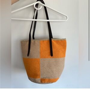 Bamboo leather tote bag